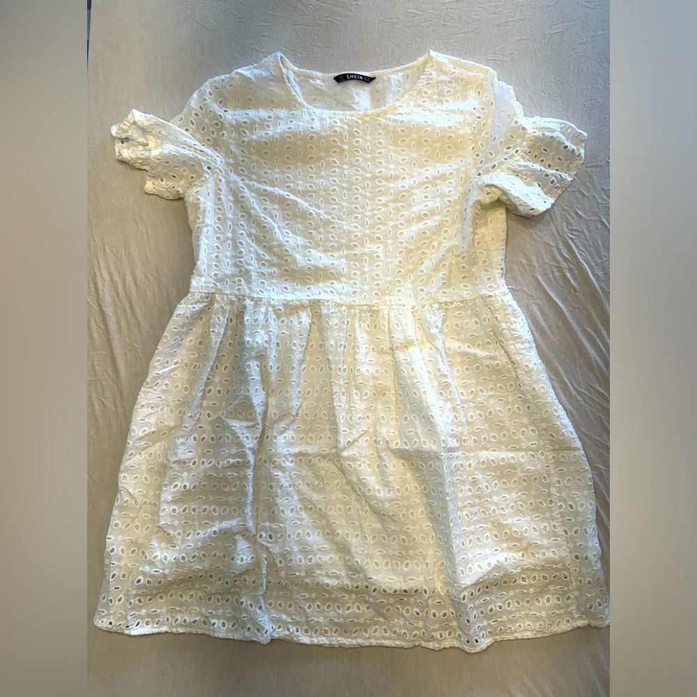 White Lace Baby Doll Dress